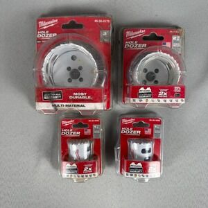 Lot of 4 - Milwaukee Hole Dozer Bi-Metal Hole Saw Different Sizes Brand New